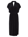 Equipment Karina Silk Midi-dress In True Black