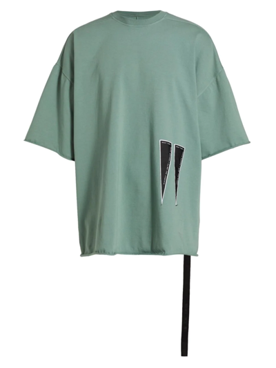 Rick Owens Drkshdw Patch-detail Oversized T-shirt In Blue