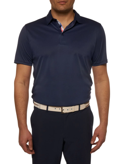 ROBERT GRAHAM MEN'S AXELSEN KNIT PERFORMANCE POLO