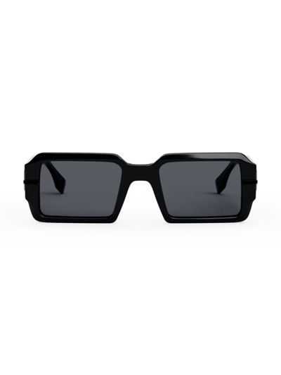 FENDI MEN'S O'LOCK FENDIGRAPHY 52MM RECTANGULAR SUNGLASSES