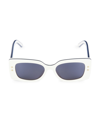 Dior Pacific 53mm Rectangular Sunglasses In Ivory