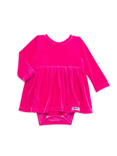 Worthy Threads Baby's & Little Girl's Velvet Bubble Romper In Bright Pink