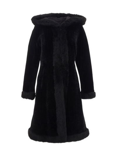 Gorski Reversible Shearling Lamb Coat In Black