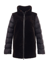 GORSKI WOMEN'S SHEARLING LAMB PUFFER WITH DETACHABLE SLEEVES