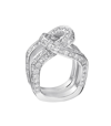 Dinh Van 18k White Gold Maillon Diamond Ring In White Gold
