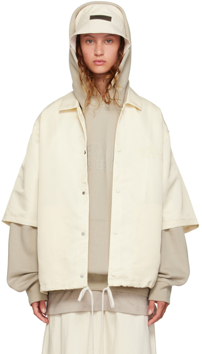 Essentials Off-white Nylon Shirt In Egg Shell
