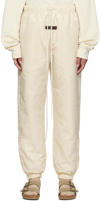 Essentials Off-white Drawstring Track Pants In Egg Shell