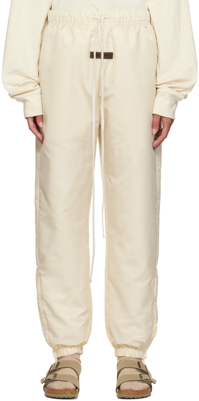 Essentials Off-white Drawstring Track Pants In Egg_shell