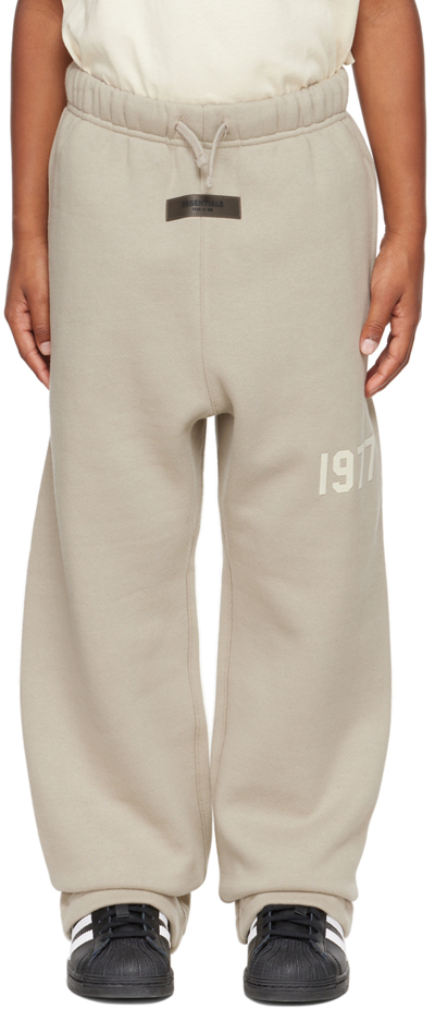 Essentials Kids Gray '1977' Relaxed Lounge Pants In Smoke