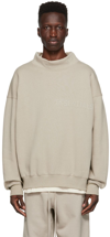 ESSENTIALS GRAY MOCK NECK SWEATSHIRT