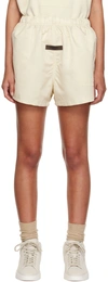 ESSENTIALS OFF-WHITE NYLON SHORTS