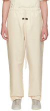 Essentials Off-white Drawstring Track Pants In Egg Shell