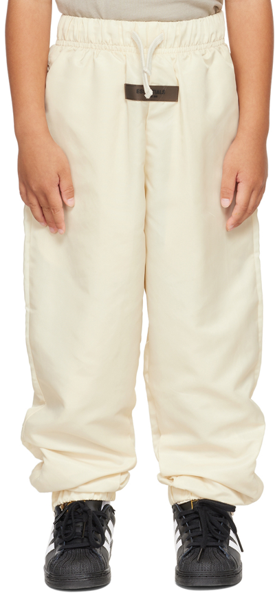 off white nylon track pants