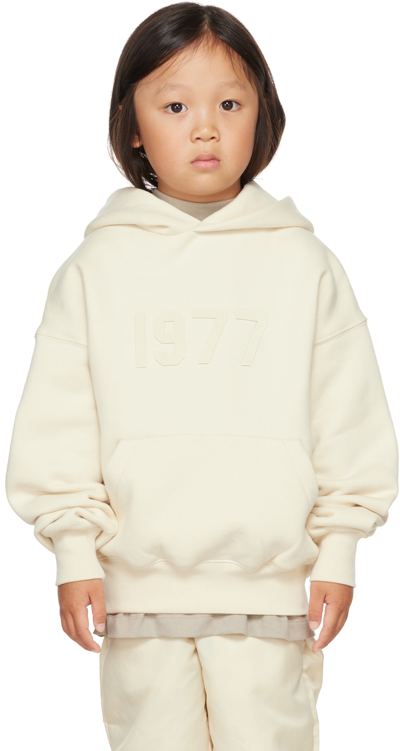 Essentials Kids Off-white '1977' Hoodie In Egg Shell