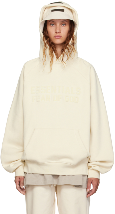 Essentials Off-white Raglan Hoodie In Egg Shell