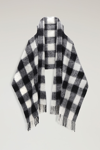 Woolrich Buffalo Check Black White Cape In White Buffalo