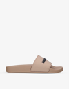 Balenciaga Logo Slide In Beige