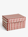Hay Maxim Stripe Large Recycled-plastic Lidded Box 26.4cm X 35.5cm
