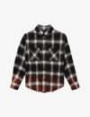 Amiri Bleached Shirt In Black/red