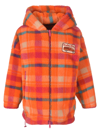Dsquared2 Camping Crew Check Teddy Hooded Jacket In Multicolor