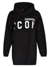 Dsquared2 Logo-print Hoodie In Black/white