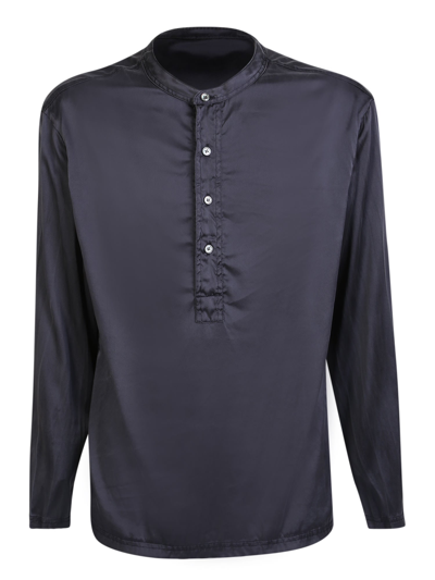 Tom Ford Henley Silk Shirt Pajama By  In Blue