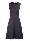 Moncler Quilted Sleeveless Flared Dress In Multi