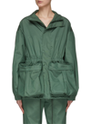 Wardrobe.nyc Drawstring-waist Parka Coat In Green