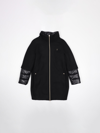Herno Layered Hooded Padded Coat In Nero
