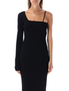 Helmut Lang Womens Ribbed Knit Cross Strap Pullover Top In Black