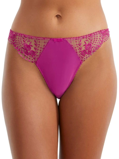 Dita Von Teese Julie's Roses Thong In Rubine