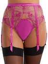 Dita Von Teese Julie's Roses Garter Belt In Rubine