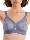 Dkny Sheers Bralette In Gray Blue