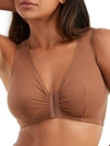 Leading Lady Meryl Front-close Wire-free Bra In Mocha Nude