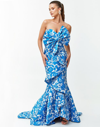 Mestiza Azulejo Gown In Blue