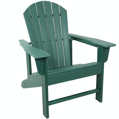 Sunnydaze Decor Upright, Outdoor Adirondack Chair In Green