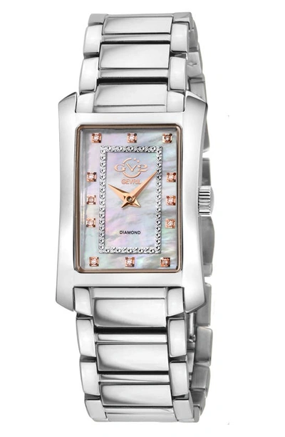 Gv2 Luino Diamond Dial Bracelet Watch, 29.5mm In Silver