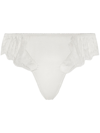 DOLCE & GABBANA LACE-DETAIL SATIN THONG