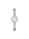 Boucheron Steel Bracelet Watch Wa015704 Serpent Bohème Stainless-steel, 0.6ct Diamond And Mother-of-pearl Watc In Silver