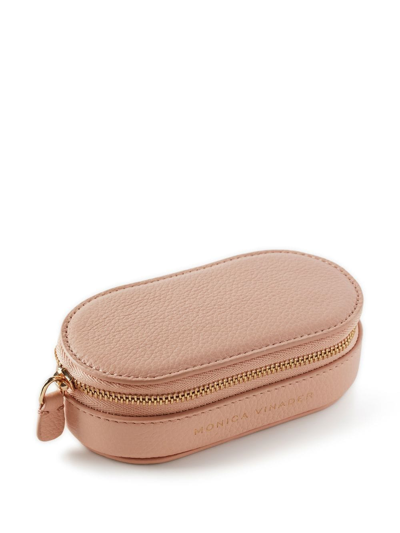 Monica Vinader Mini Leather Jewellery-box In Pink