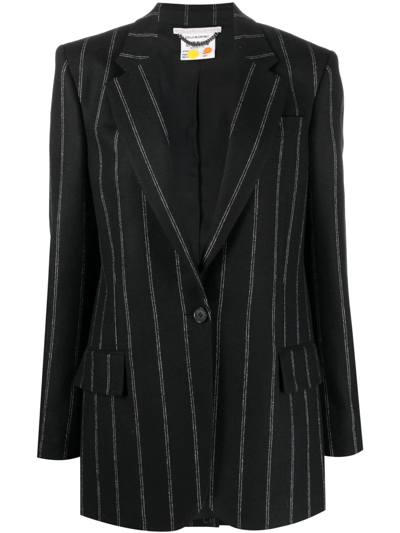 Stella Mccartney Stitch-detail Tailored Blazer In Black
