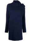 Zadig & Voltaire Buttoned-shoulder Midi Dress In Blueberry