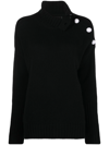 Zadig & Voltaire Alma Funnel-neck Cashmere Jumper In Black