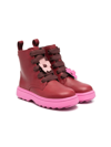 Camper Flower-patch Detail Boots In Red