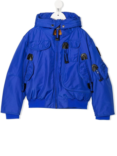 Parajumpers Kids' Front Zip-fastening Hooded Jacket In Blue