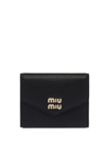 MIU MIU LOGO-LETTERING COMPACT WALLET