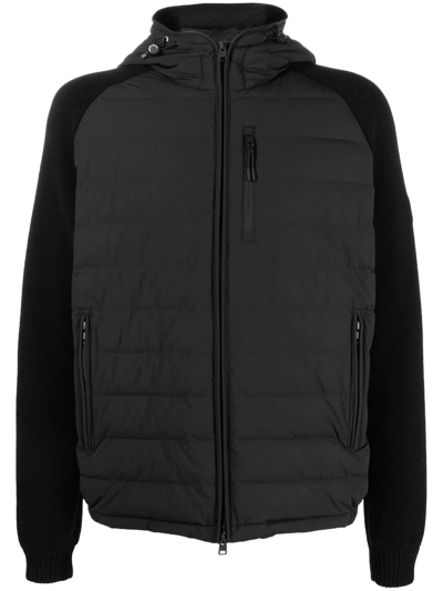 Woolrich Padded-design Hooded Jacket In Black