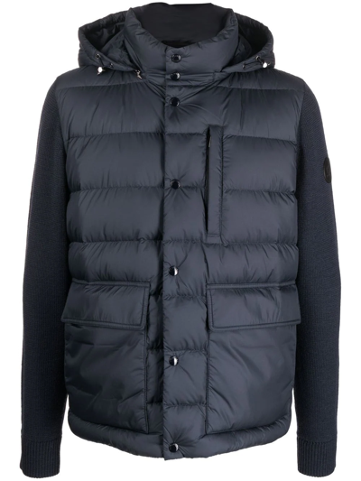 Woolrich Hybrid Padded Down Jacket In Blue