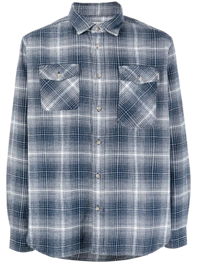 Woolrich Check-pattern Button-up Shirt In Blue