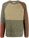 WOOLRICH COLOUR-BLOCK RIBBED-KNIT JUMPER